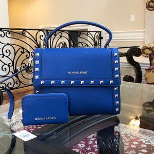 2pcs Michael Kors me Dillon studded handbag&wallet